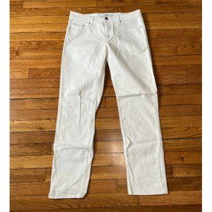 Levi's Mid Rise Skinny Jeans Womens 12M White Light Wash Stretch Denim Classic